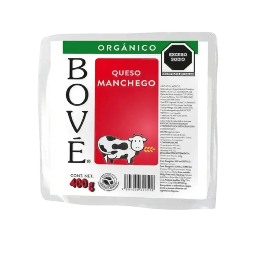 Queso Manchego Orgánico Bove 400gr