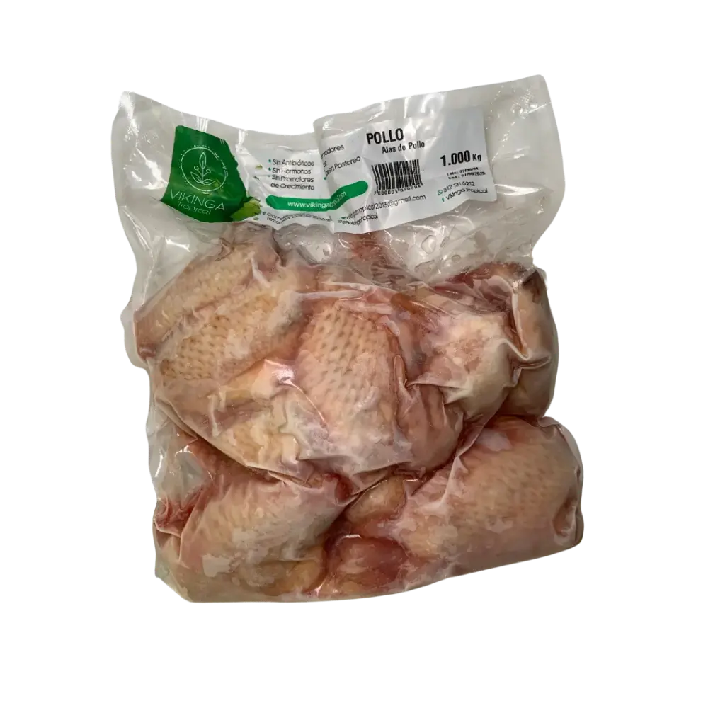Alitas de Pollo Orgánico Paq 1kg Congelado