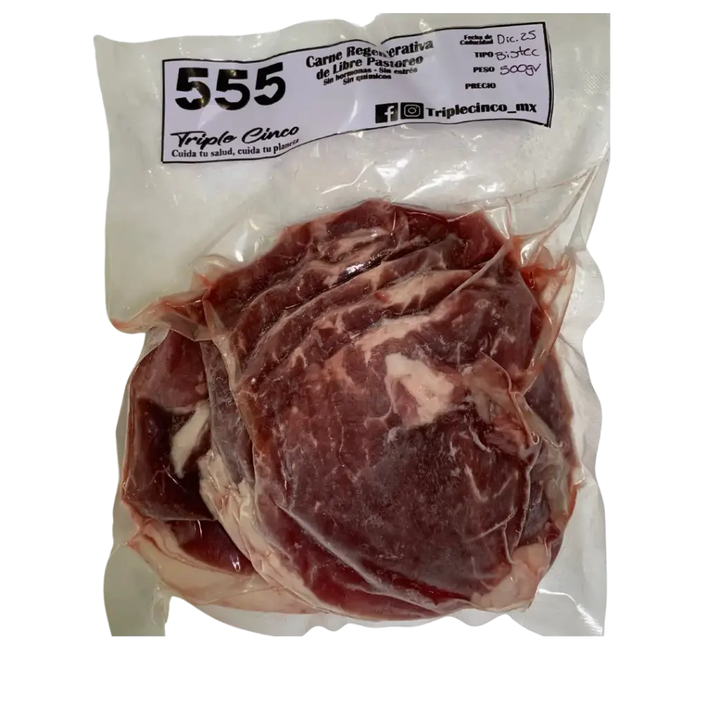 Bistec Res Libre Pastoreo 500gr Congelado Triple 555