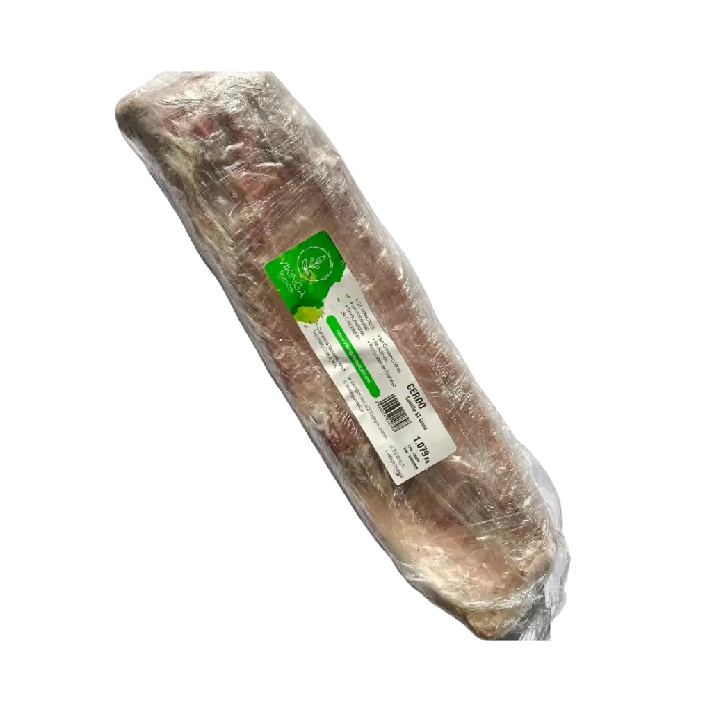 Costilla St Louis de Cerdo Libre Pastoreo 2,350gr aprox Congelado Vikinga Tropical