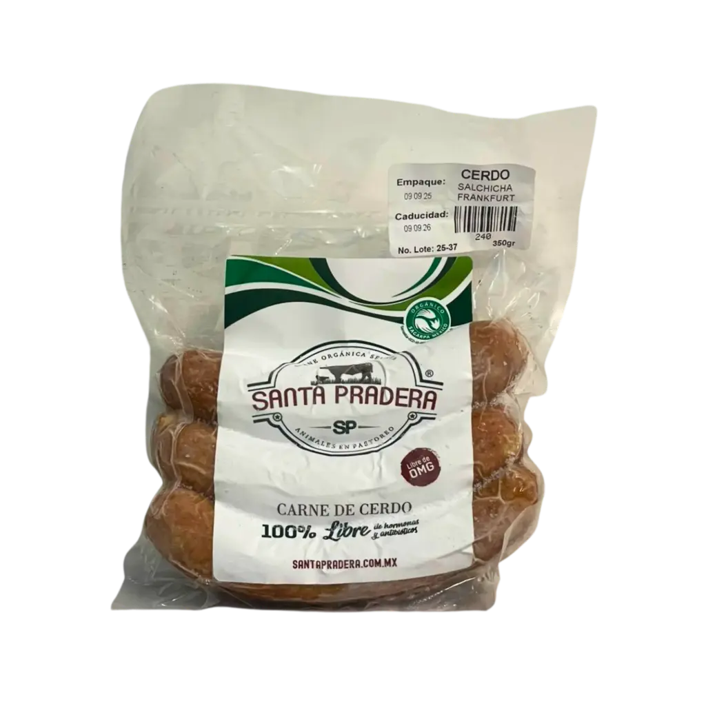 Salchichas p/ Hot Dog estilo Frankfurt Paq 350gr - Cerdo Libre Pastoreo