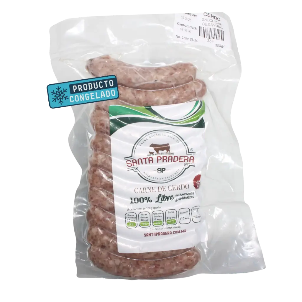 Salchichas para Desayuno Paq 350gr Libre Pastoreo