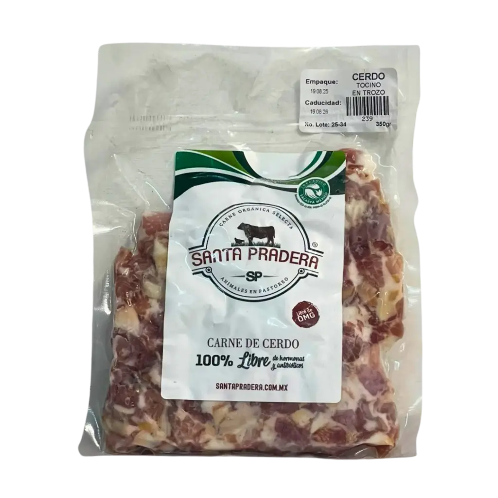 Tocino Ahumado en Trozos Libre Pastoreo Paq 350gr - Santa Pradera