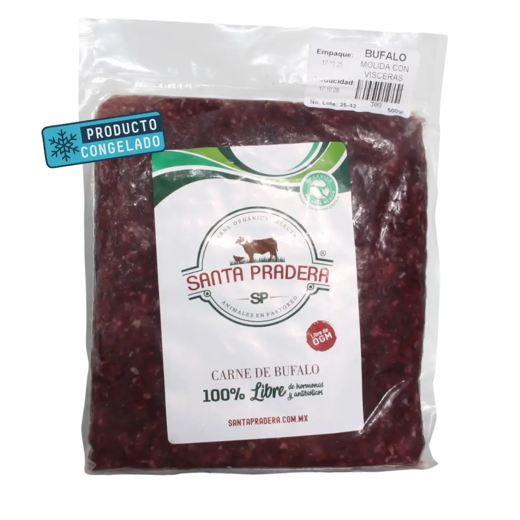 Molida Primal Búfalo Libre Pastoreo 500gr - Santa Pradera