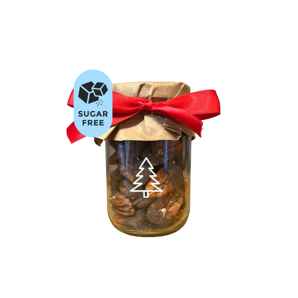 Bote Navideño - Nueces Enchocolatadas con Sal de Mar 160 gr