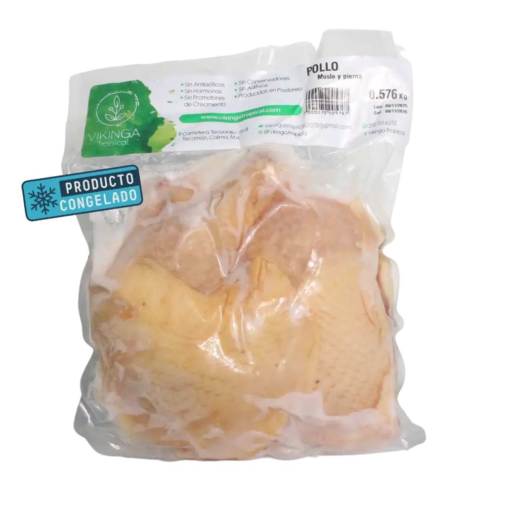 [21681483] Muslo y Pierna de Pollo Libre Pastoreo 630gr aprox - Vikinga Tropical