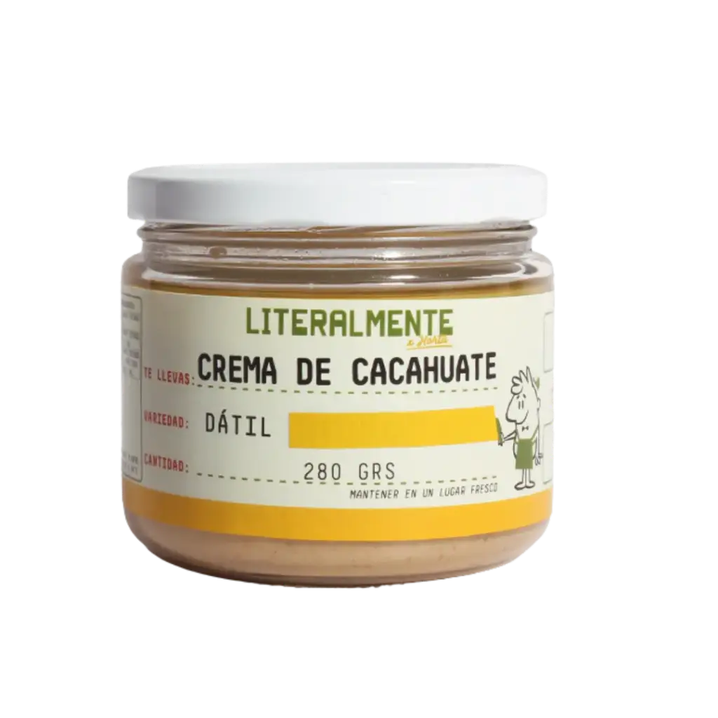 Crema de Cacahuate con Dátil - 280gr Frasco