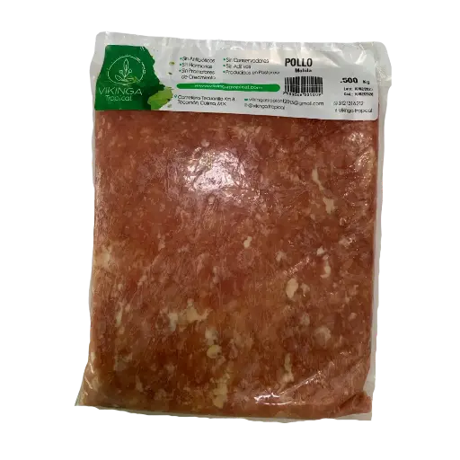 [21681550] Molida de Pollo Libre Pastoreo Paq 500gr Congelado Vikinga Tropical