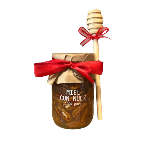 [21681584] Bote Navideño Miel con Nuez - Frasco 250gr