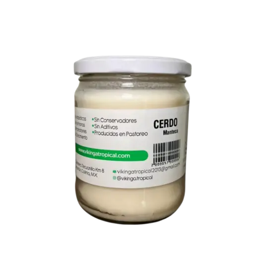 [2000057000006] Manteca de Cerdo Frasco - 480gr Vikinga Tropical