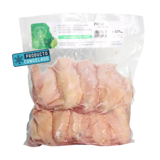 [2000003009848] Alitas de Pollo Libre Pastoreo Paq 1kg - Vikinga Tropical
