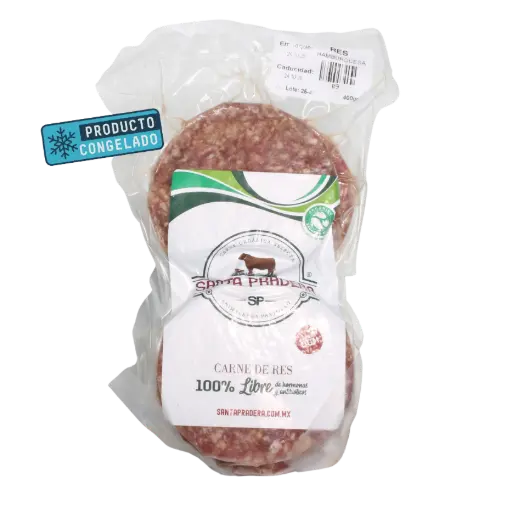 Carne para Hamburguesa de Res Libre Pastoreo - Paq. 4 pz