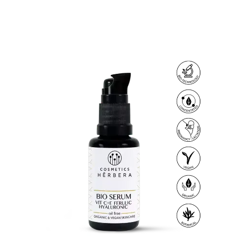 [HB20VITCOF] Bio Serum Vitamina c + E Ferulico + Acido Hialuronico Libre de aceite -Herbera 